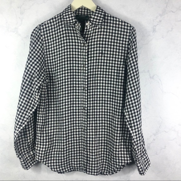 [RL] Checkered Button Down - Picture 1 of 3